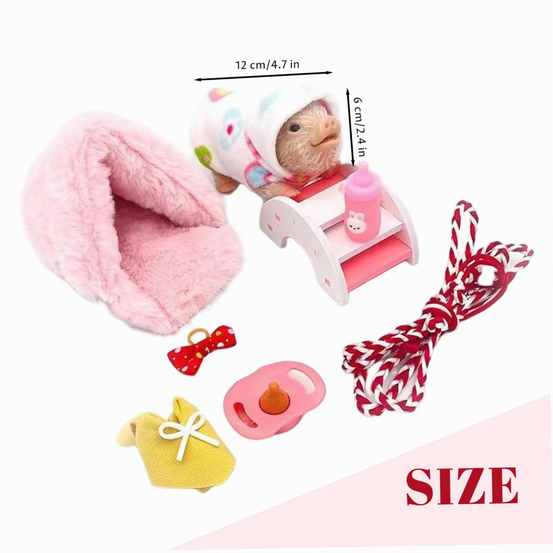 Juguete de Cerdo de Silicona de 5 Pulgadas, Lindo y Realista Juguete de Cerdito con Juego, Figura de Animal de Silicona Suave para niños, niños pequeños, niñas, Juguetes de Animales de Granja