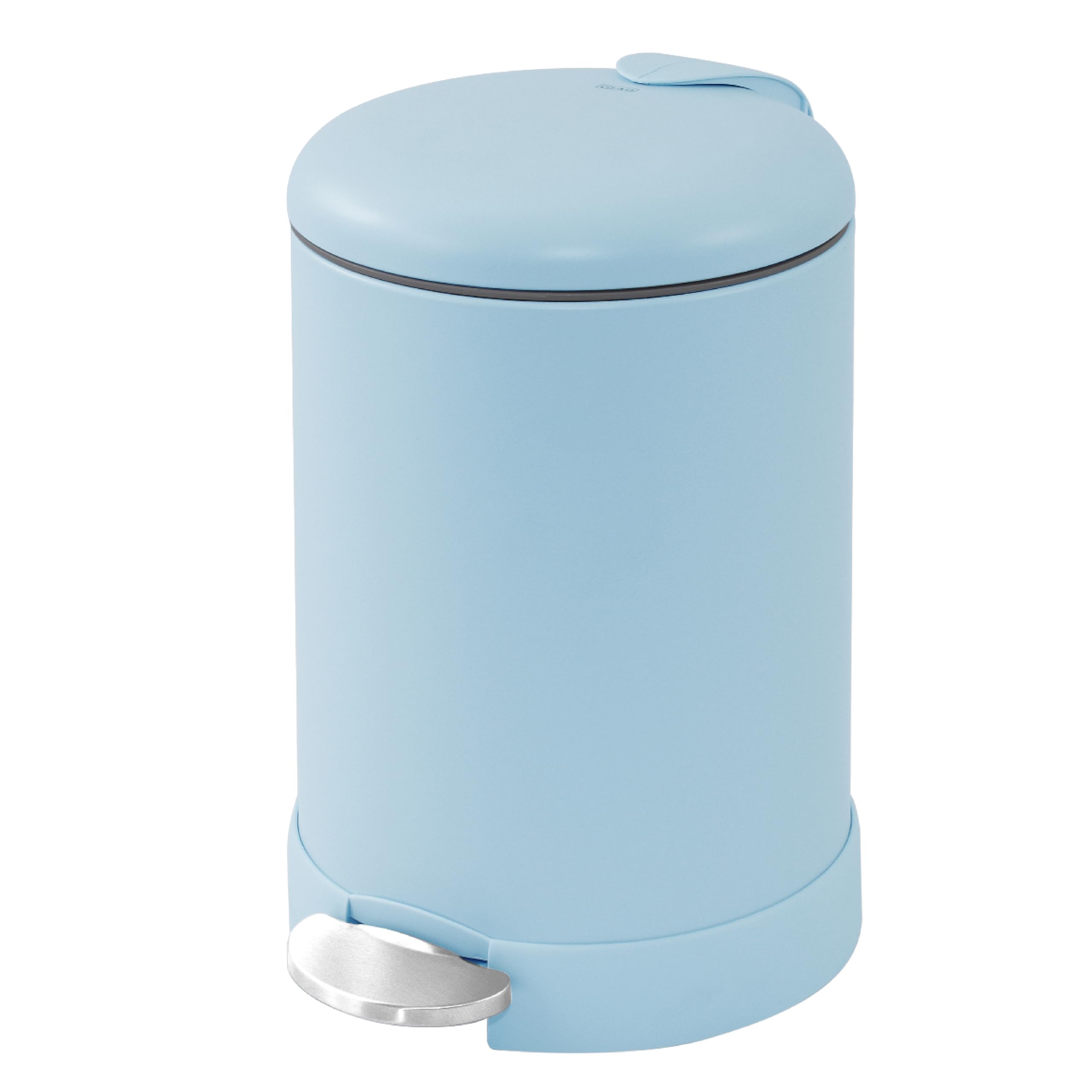 Glad Small Trash Can 1 2 Gallon Round Stainless Steel Garbage Bin with Soft Close Lid Step Foot