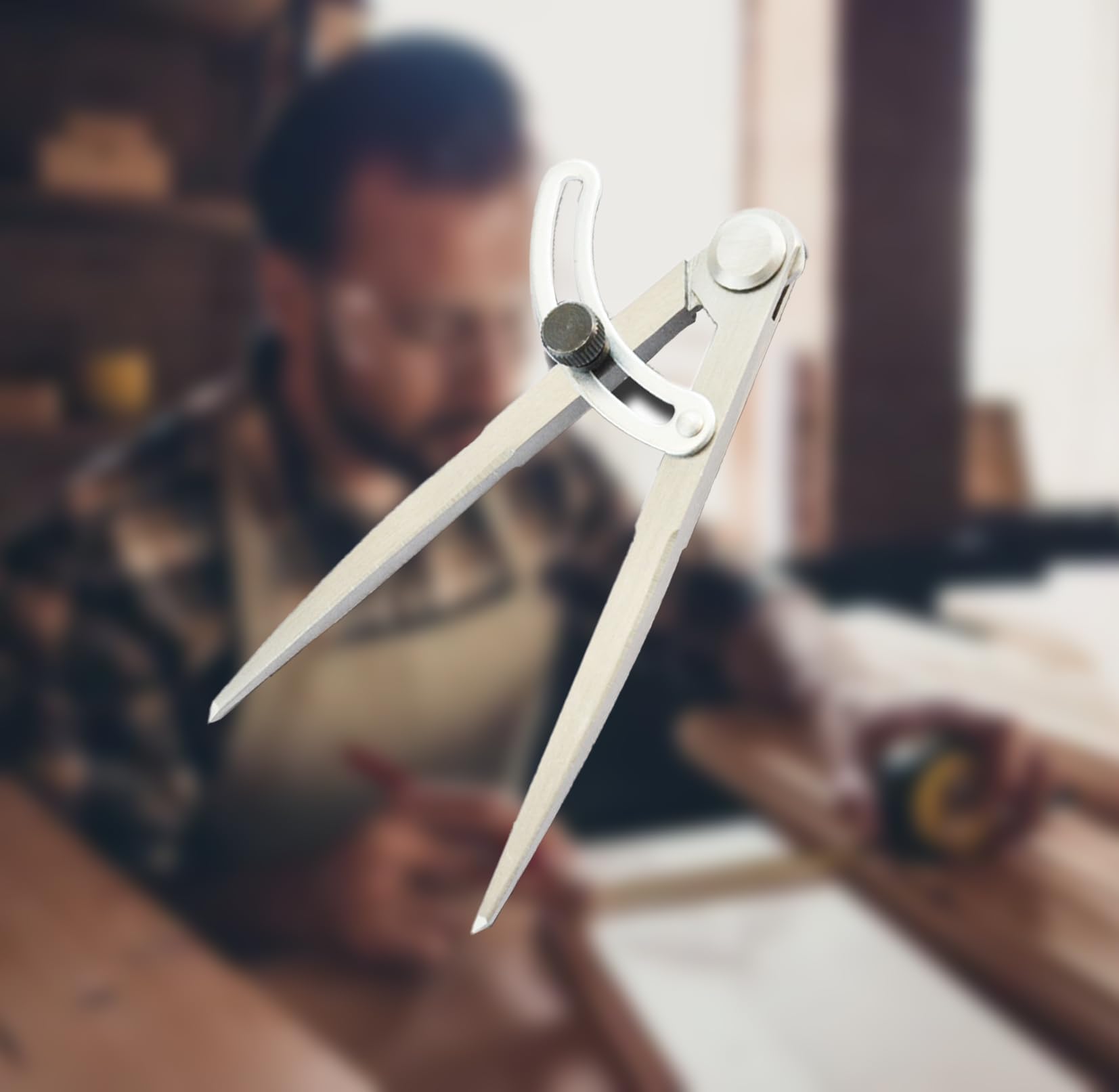 Compás de marcado, Grande Compás 20 cm, Compás puntiagudo de 200 mm con lápiz para dibujar para trabajos de metal y cuero Para Dibujo de Círculos, Carpintería, Metalurgia
