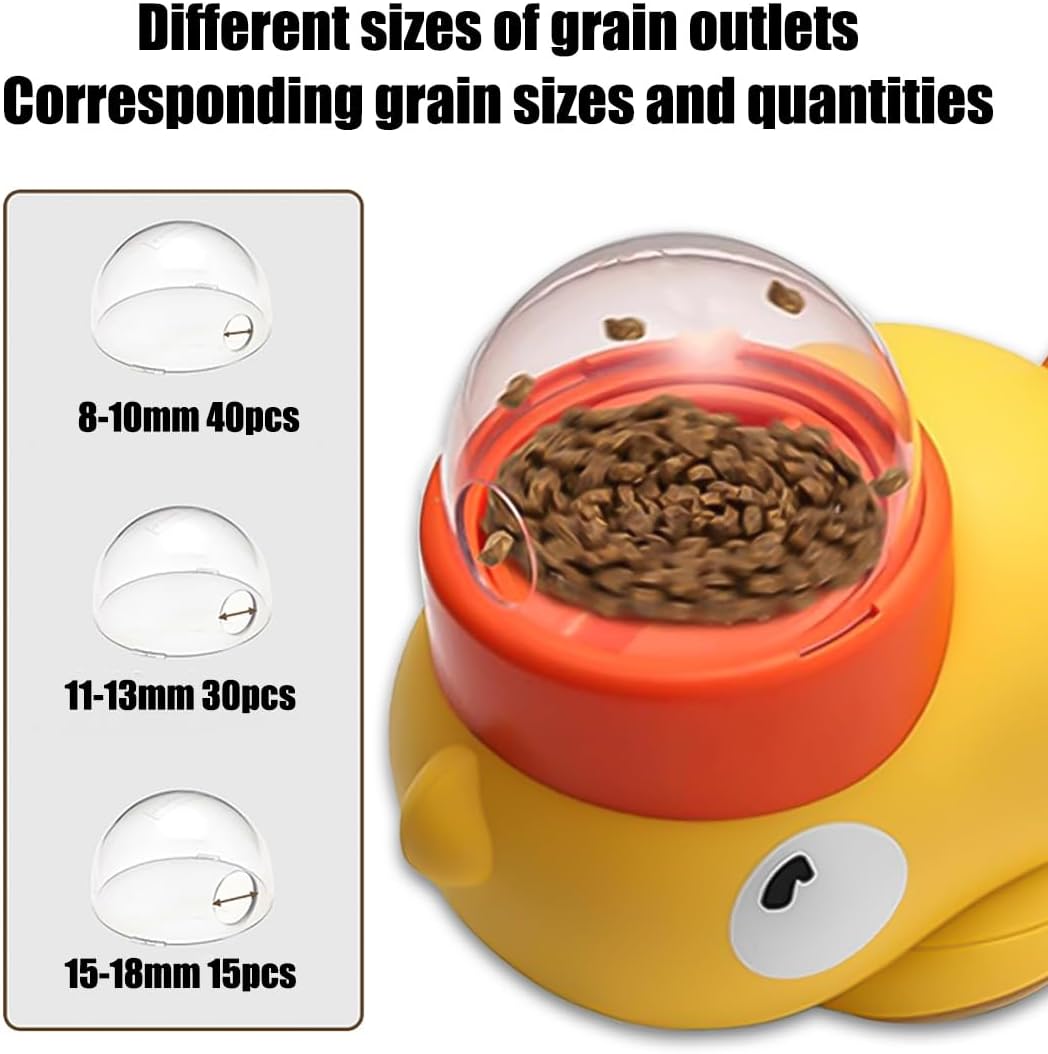 Cat Slot Machine Treat Dispenser, Cat Treat Slot Machine with 3-Adjustable Food Outlets, Interactive Duck Dog Treat Dispenser, Slow Feeder Puzzle Toy for Dog Cat Healthy Eating/IQ Training (2-Pink)