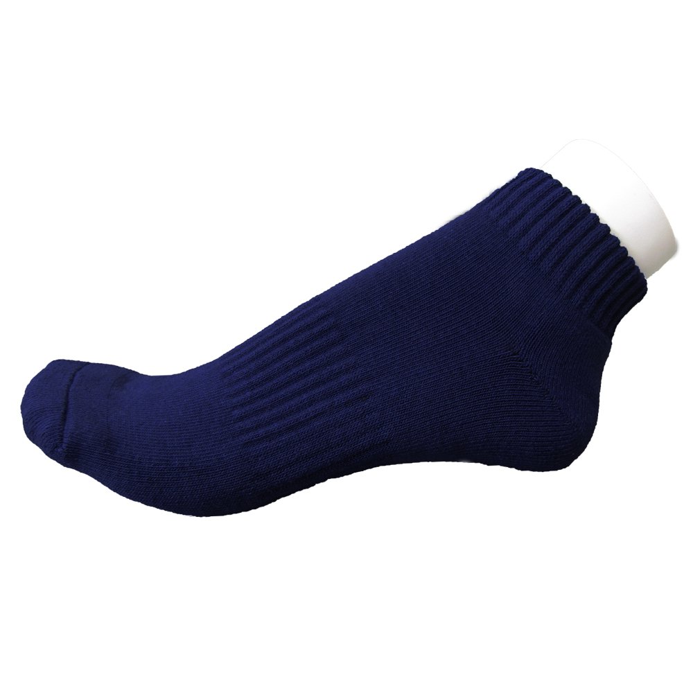COUVER Dark Purple Ankle Running Athletic Crew Socks with Cushion - Large