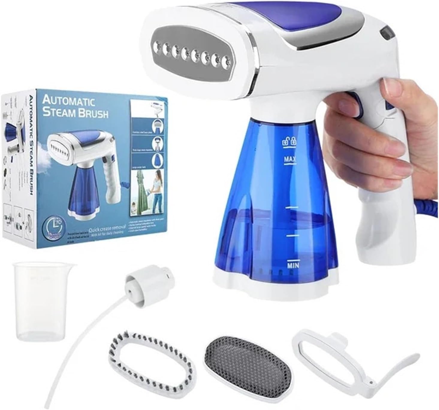1600W Foldable Handheld Garment Steamer, Fast Heating Electric Steam Iron, Portable Fabric Wrinkle Remover for Home and Trip Use(3 Mode Steamer,US)
