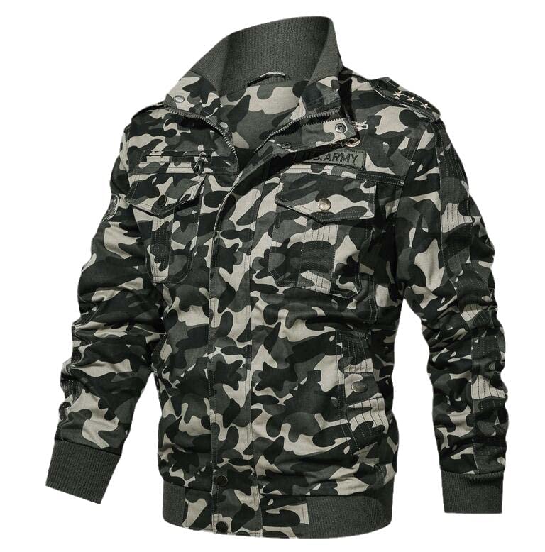 Veste bomber militaire pour homme USTZFTBCL motif camouflage d'automne