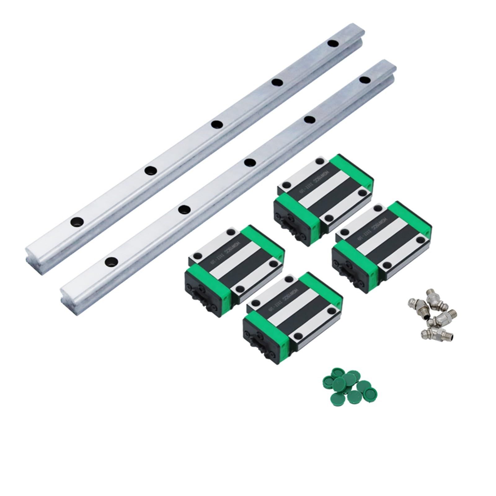 2pc HGR15 HGR20 Square Linear Guide Rail 100-550mm + 4pc HGH15CC HGH20CC For CNC Router Engraving catholic(2 HGR20 4HGH20CC,450mm)