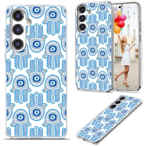 Coque Samsung S25 pour fille femme homme motif mauvais œil idée cadeau originale