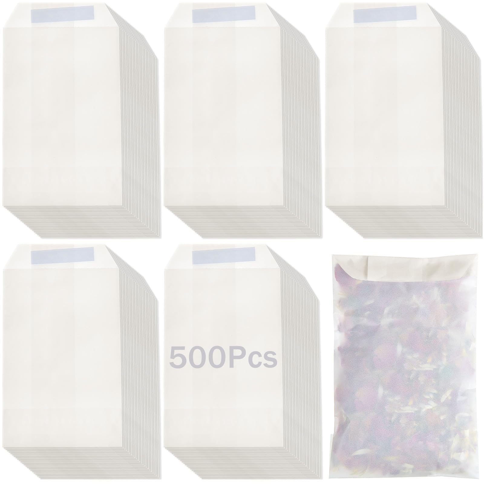 Enveloppes en glassine 70 x 125 mm, sachets protecteurs pour fondants de cire et graines