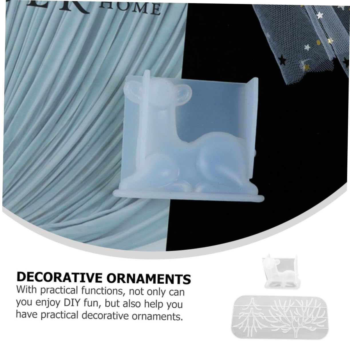 DOITOOL 2 Ensembles Moule Silicone pour Décorations Antler Époxy Outils DIY Pratiques pour Artisanat Décorations Personnalisées 2 Pièces * 2
