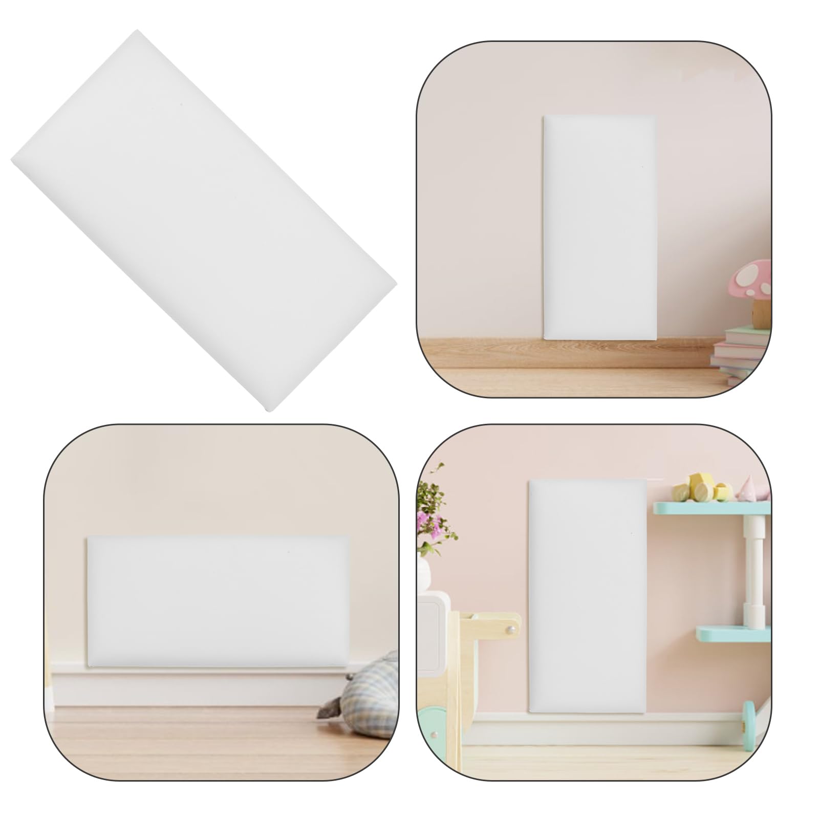 BESTonZON Pannelli Parete Imbottiti Anticollisione 15.75X7.87X5.91In Adesivi Muro Morbidi Per Cameretta Bambini Protezione Angoli Sicurezza Asilo Nido Decorazione Murale Funzionale