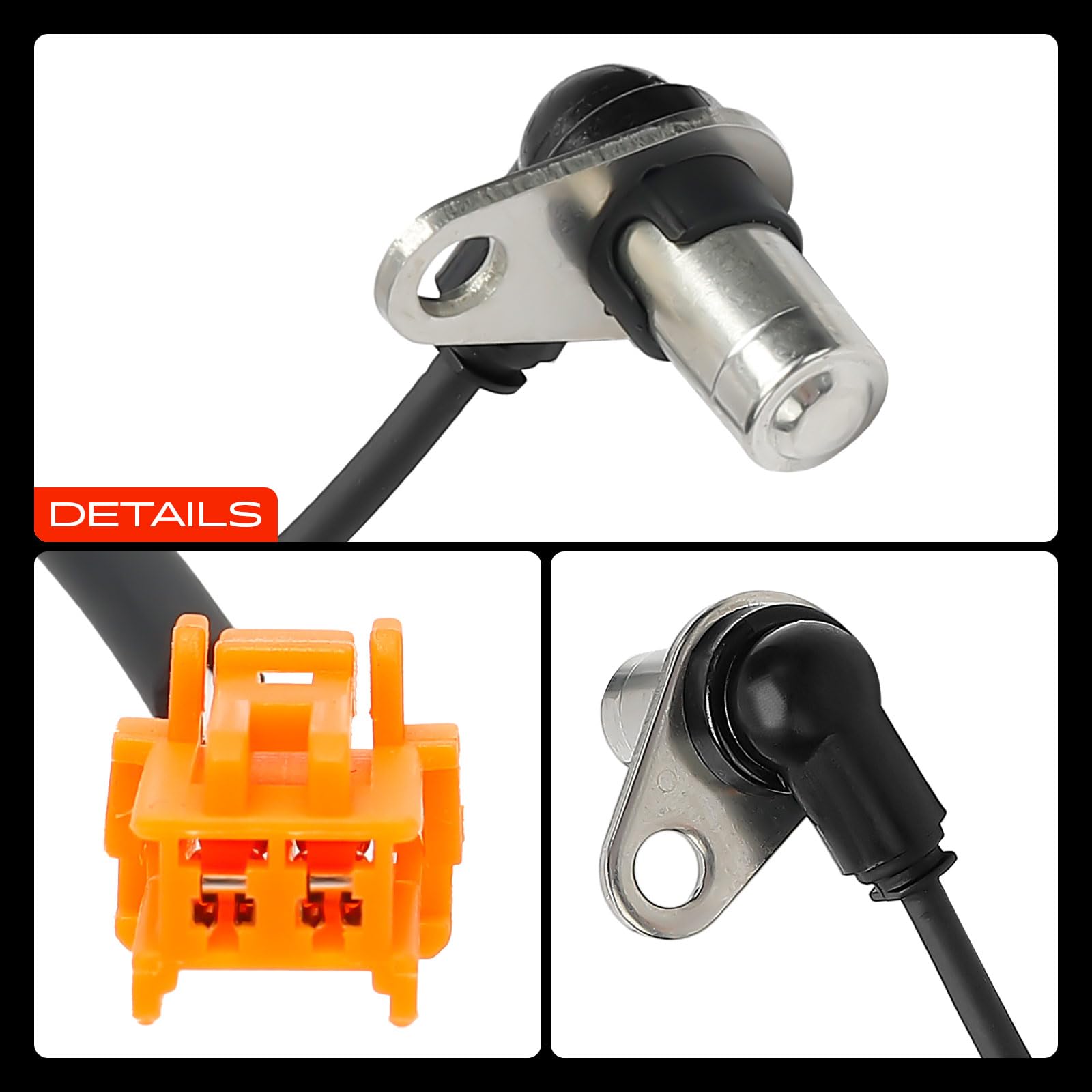Frankberg Sensore Velocità Ruota ABS Sensore ABS 2-Poli Compatibile con HR-V GH 1.6 16V 4WD 1.6 16V 1999-2007 Replace# 57475S2H953,57475S2H954