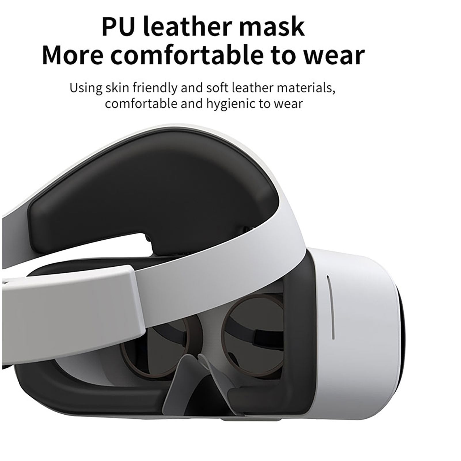 Gafas Realidad Virtual 3D, Gafas Inteligentes para Videojuegos Gafas Pantalla Vídeo, Ajuste Miopía 600°, para iPhone 16/15, Steam Deck, ROG, Mac, PC, Android E iOS(050)