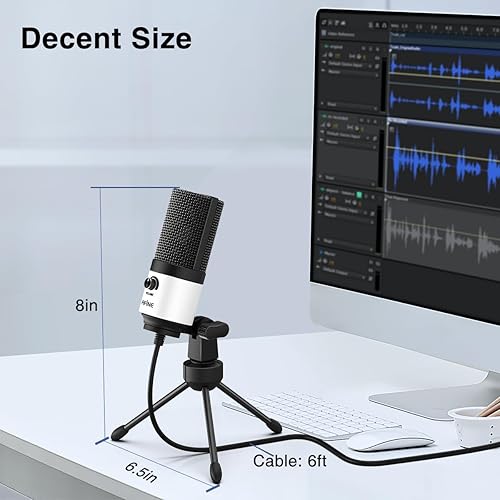 Miniatura 6 de FIFINE Micrófono USB para podcast, micrófono de grabación de computadora para computadora portátil de escritorio, micrófono de condensador de