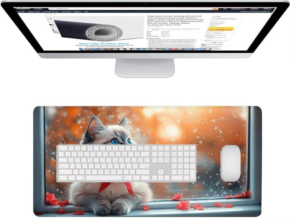 Desk mat grand format 900x500 mm pour organiser et protéger son bureau de PC - 3