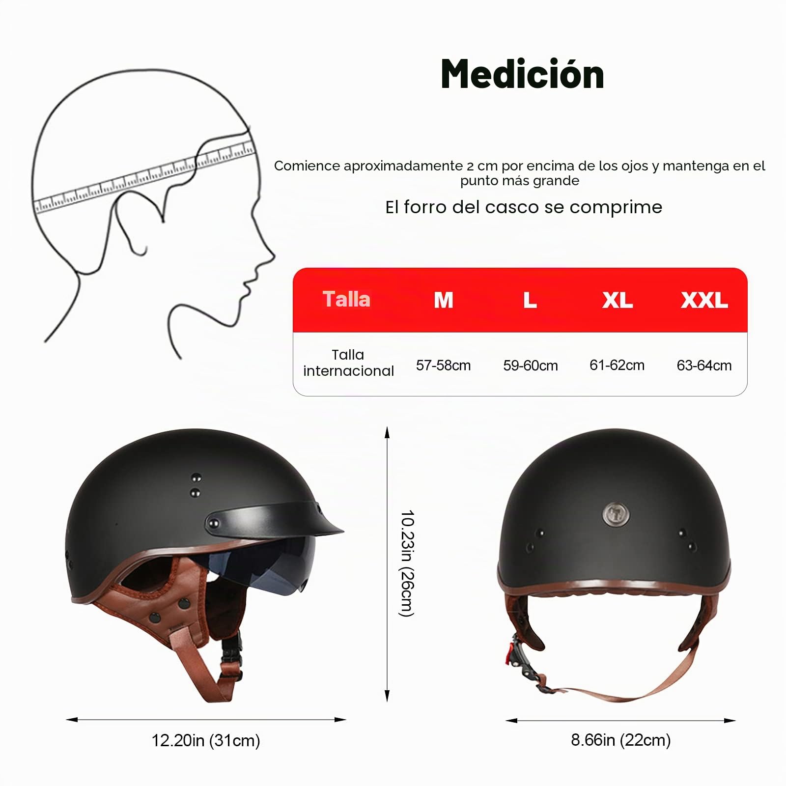 Cascos De Motocicleta para Hombres y Mujeres Aprobado por Dot, Cascos De Ciclomotor con Viseras El Cabezal Anticolisión Protege La Seguridad Vial De Los Usuarios