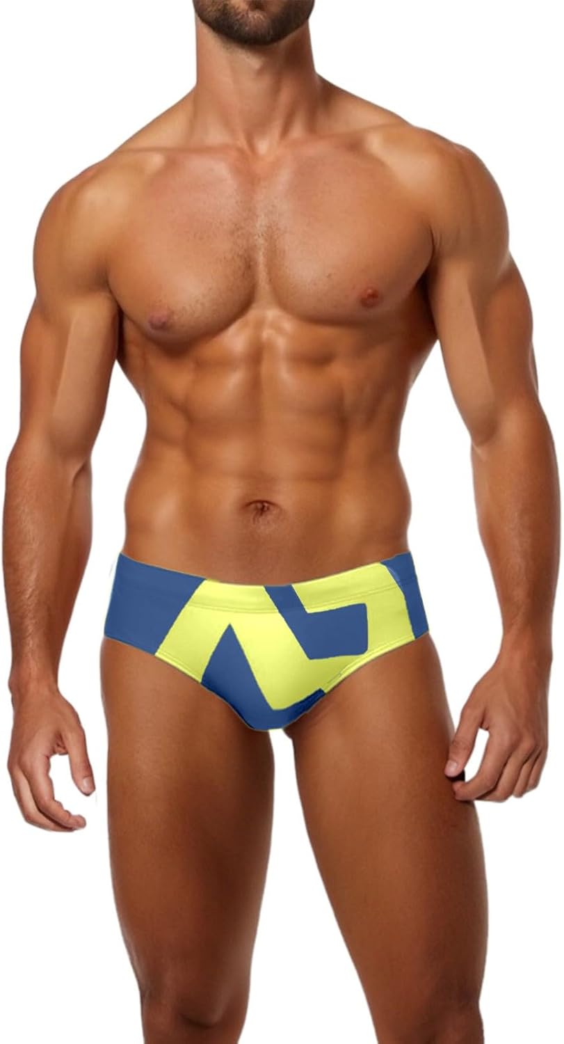 Mens Swim Thong Sexy Quick Dry Low Waist Elastic Mens Swim Briefs Regular Adjustable Print Beach Drawstring Swimming Shorts