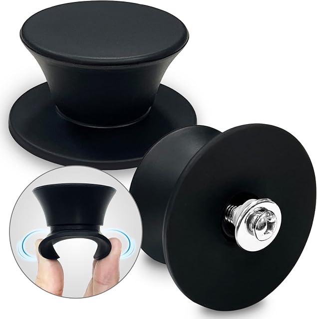 Walfos 2 Pack Universal Silicone Pot Lid Replacement Knob, Heat Resistant Pan Lid Holding Handles, Dishwasher Safe, BPA Free, Great for Slow Cookers, Skillets and Kitchen Cookware Covers