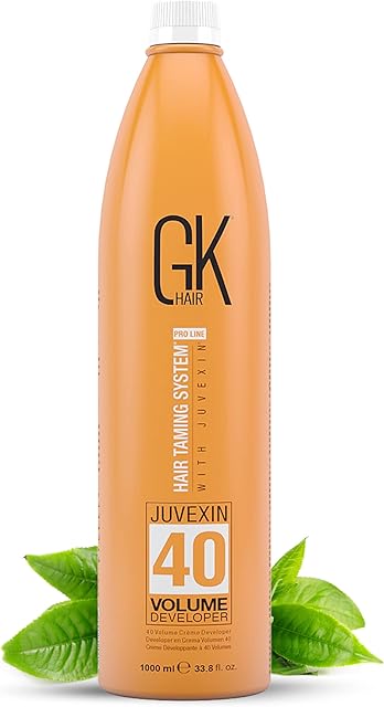 Global Keratin GK HAIR Professional Hair Creme 40 Volume Developer 1000ml for Hair Coloring Bleach - High-Performance Long Lasting Semi-Permanent Hair Color Toner Dye