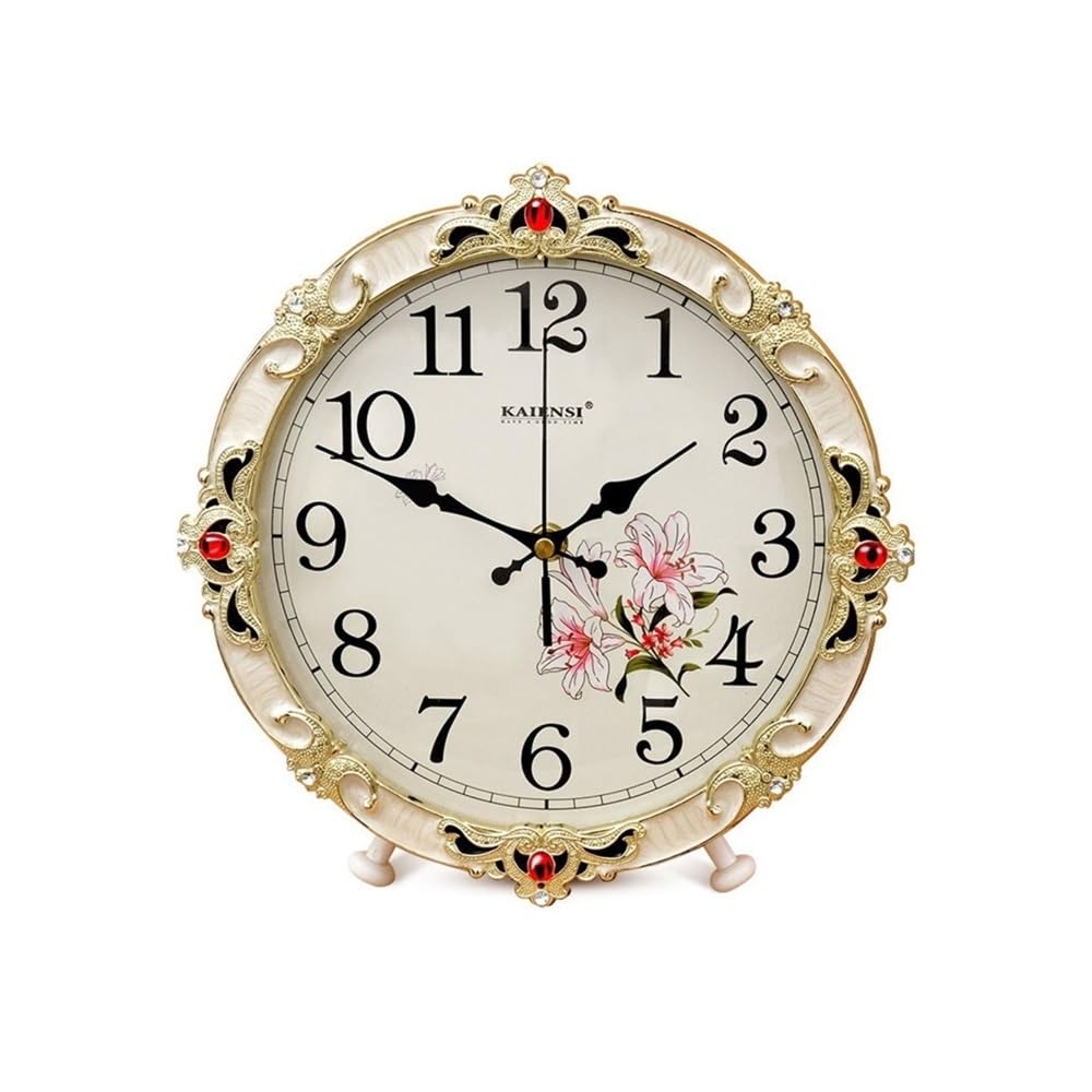 Reloj de escritorio minimalista con movimiento silencioso para salón