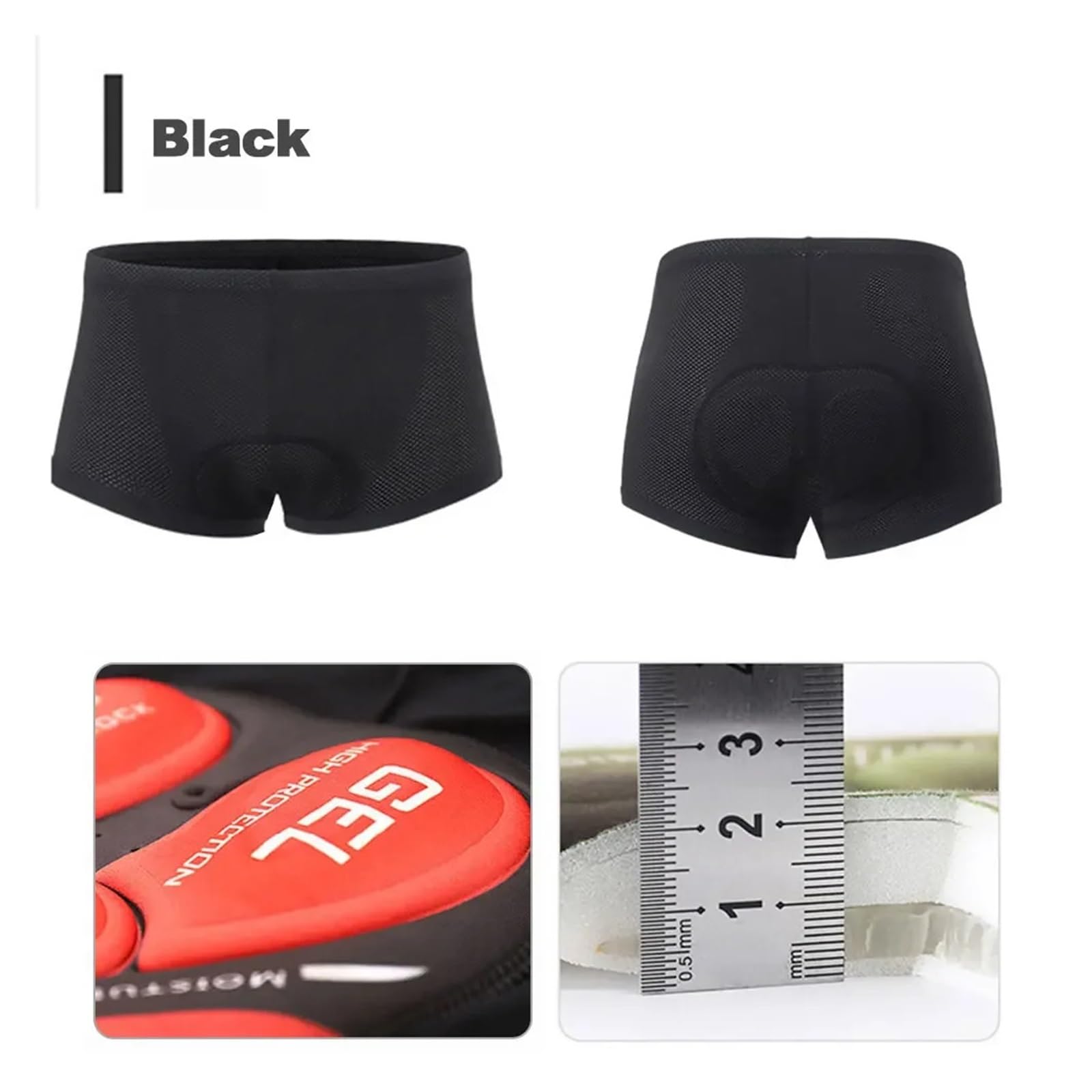 Pantaloncini Ciclismo Uomo Intimo da Ciclismo Traspirante, Pantaloncini da Ciclismo con Imbottitura in Gel 5D, Antiurto, for Bici da Corsa, Mountain Bike, Pantaloncini da Uomo