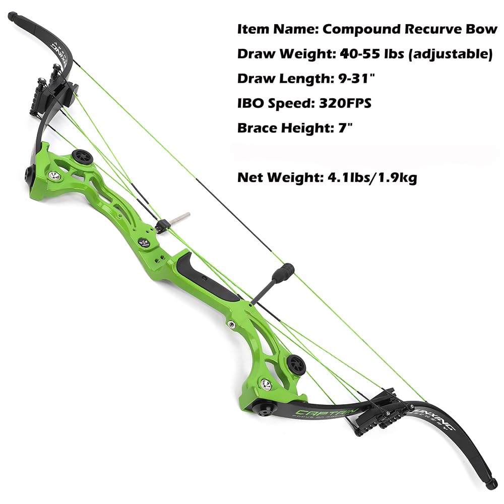 Arc Composite SHARROW 40-55 Lbs - 320 FPS - Kit Chasse/pêche - Droitier