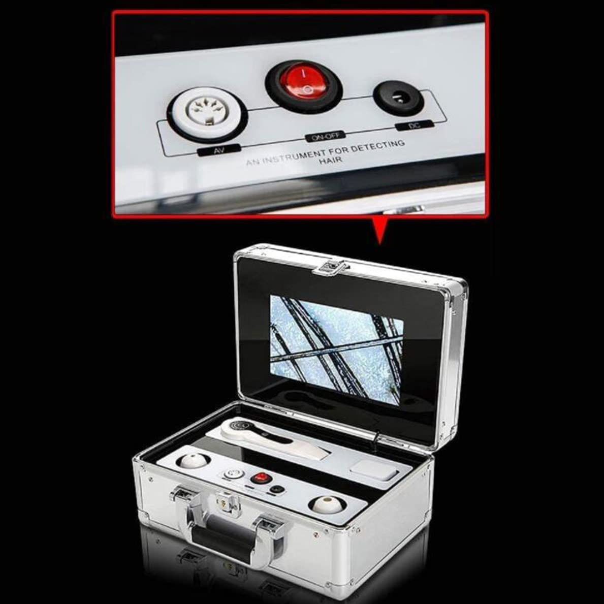 Analysegerät für Haare und Haut, 22,9 cm (9 Zoll), LCD-Display, Analysegerät für Haarfollikel, multifunktionales Analysegerät, einfache Bedienung für Ana
