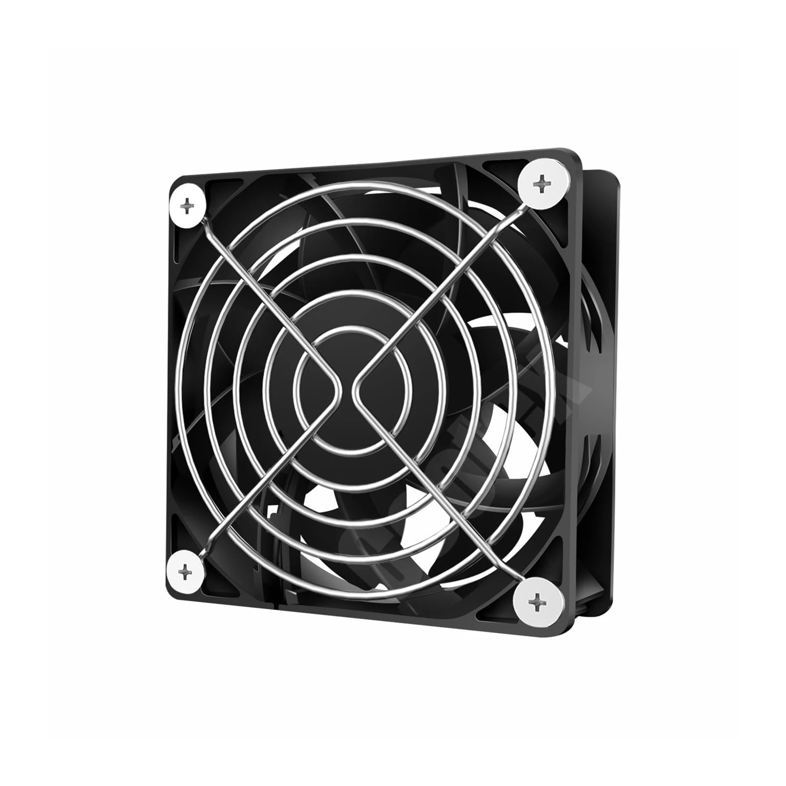 yaoqijie Wentylator osiowy 60 mm, 80 mm, 90 mm, 120 mm, kulka, bezszczotkowy wentylator chłodzący Ac 110V 120V 220V 230V 240V Komputer Case Fan 6025 8025 9225 12038 lasting (Silver Grill, 80025 9225