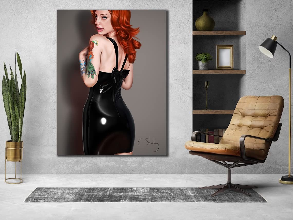 VERRE ART Printed Framed Canvas Painting for Home Decor Office Wall Studio Wall Living Room Decoration (45x60inch Wrapped) - Vanessa Lake 01