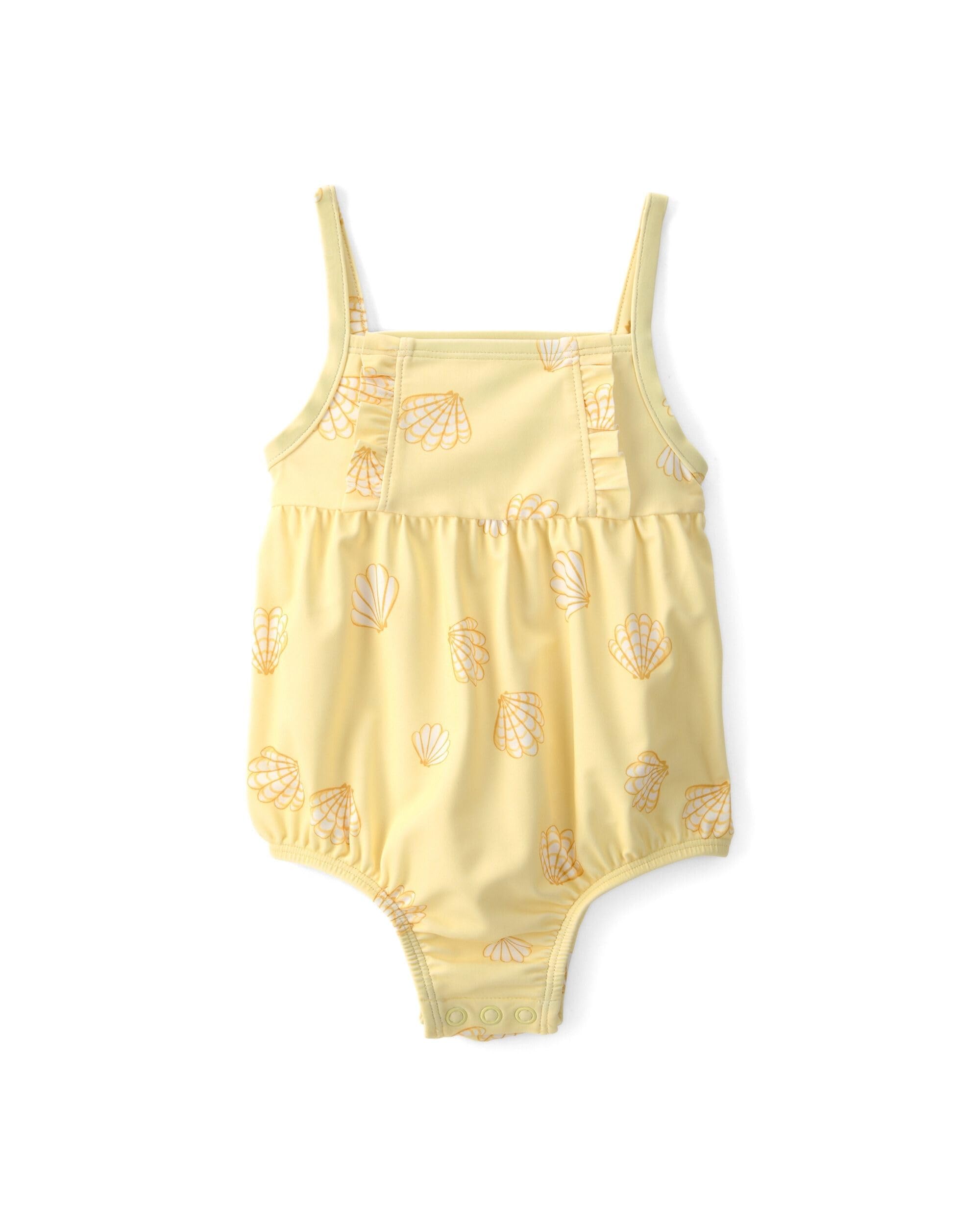 Baby Girl One-Piece Swimsuit | Crew Neck with Snug Fit Swimwear | Soft Polyester Elastane Fabric | Quick Dry Comfortable Fit | Ideal for Pool Beach & Vacation-image-41