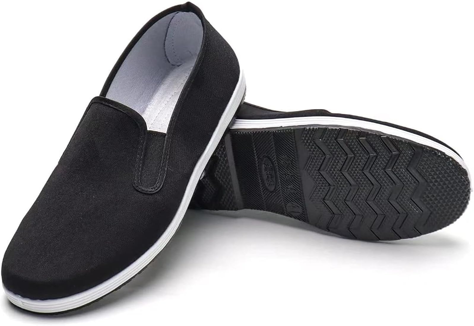 Tai Chi Shoes,Chinese Traditional Canvas Kung Fu Shoes, Martial Arts Old Beijing Shoes, Black Rubber Sole Unisex