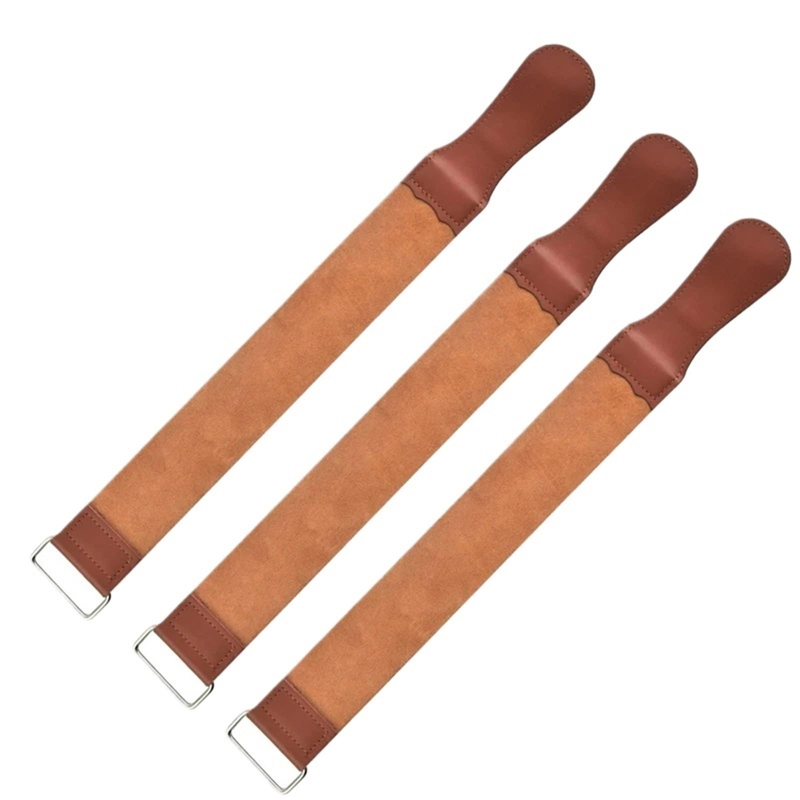 Coramella per Affilatura 1/2/3 pezzi Cinghia for affilatura in pelle for coltelli pieghevoli da barba dritta barbiere Cintura for e lucidatura Per Rasoi, Affilatura Coltelli E Scalpelli(3Pcs)