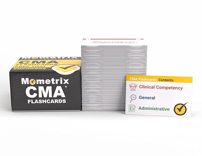 CMA Study Cards 2026-2027: CMA Exam Prep and Practice Test Questions for the Certified Medical Assistant Exam [Full Color Cards]