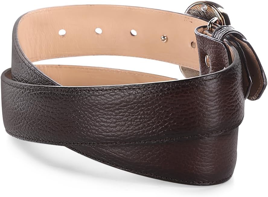 CUADRA Women's Belt Featuring a Unique blend of Genuine Python and Bovine Leather Brown CDA32PH
