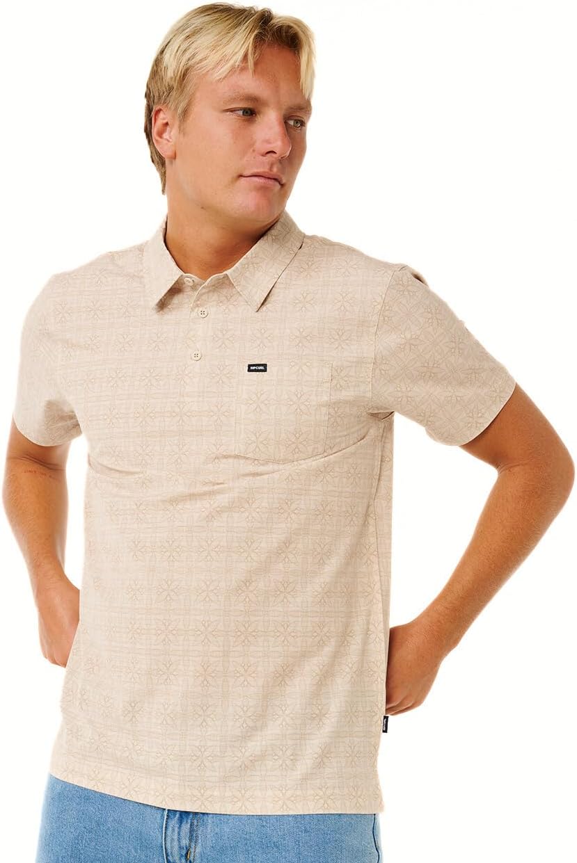 Rip Curl Men's Session Aerotech Short Sleeve Polo Shirt