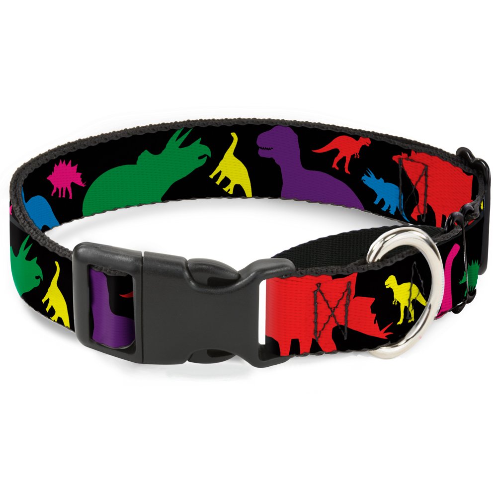 Collier martingale dinosaure noir Buckle Down résout les fuites de chien