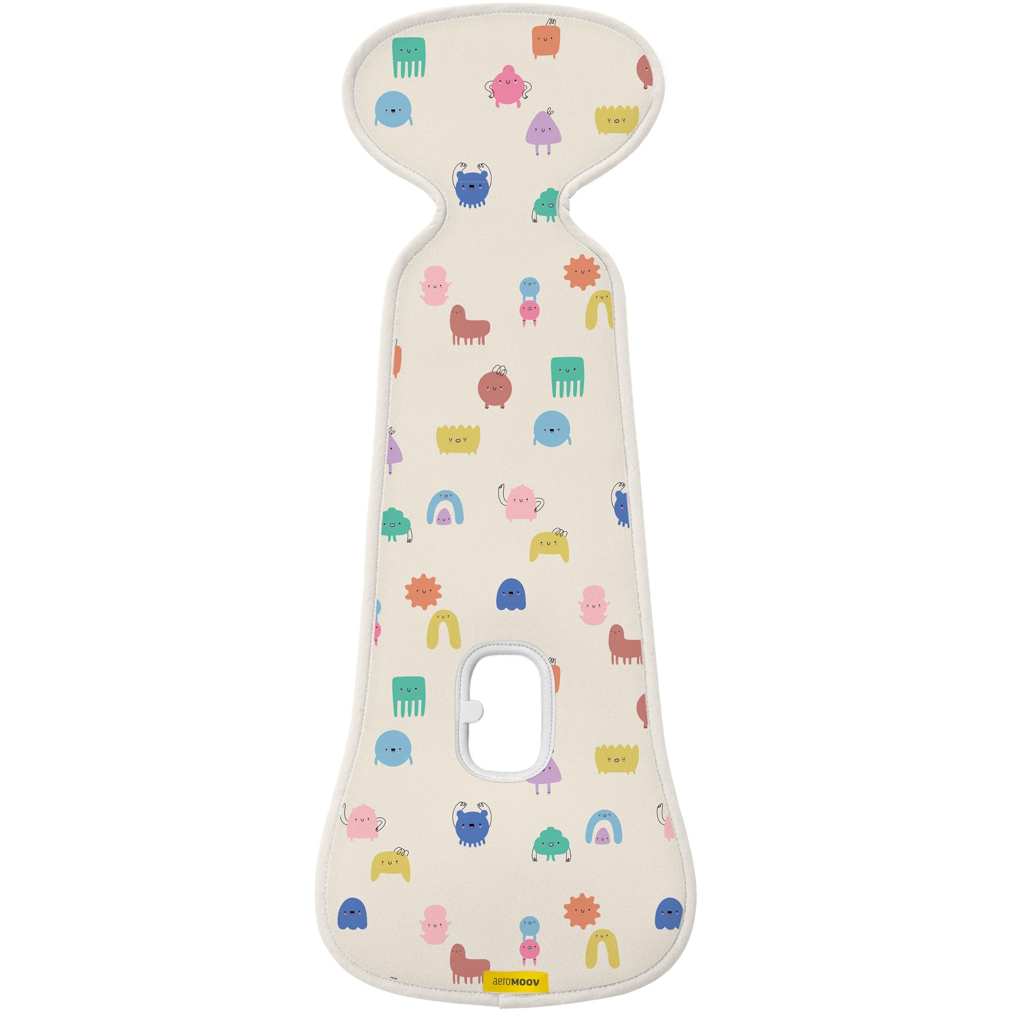Aeromoov - Baby Sitzauflage Air Layer - Einlage Für Autositz oder Kinderwagen - Gruppe 1 - Antischwitz Sommerbezug - Bio-Baumwolle - Funny Shapes
