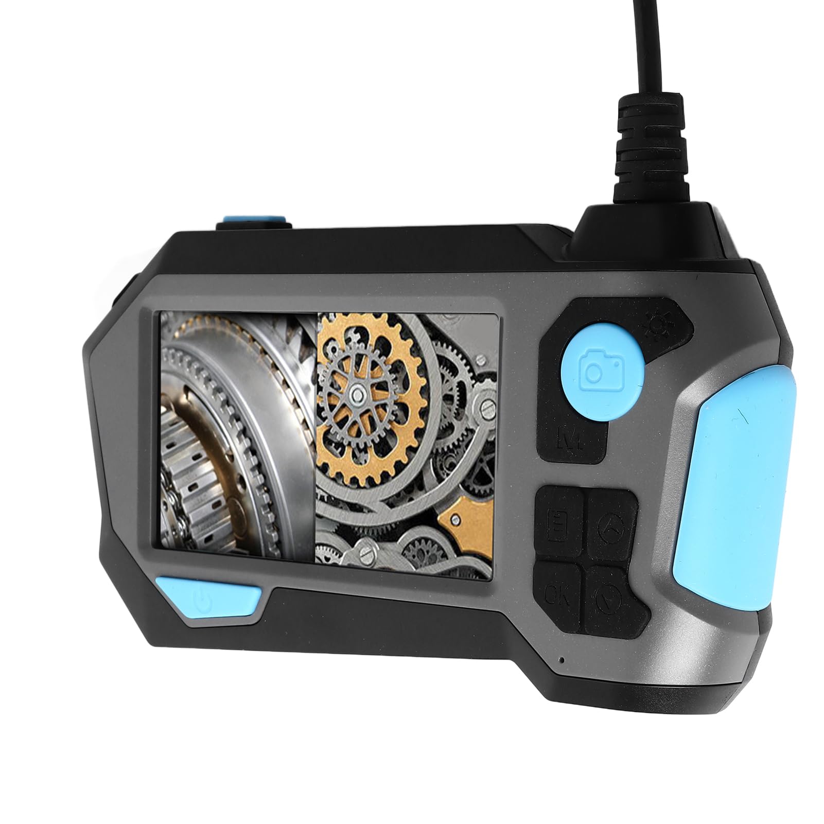 Telecamera per Ispezione Tubi con Rotazione di 720° e Doppia Lente da 8 Mm - Endoscopio Impermeabile IP68 con 4,5" S N