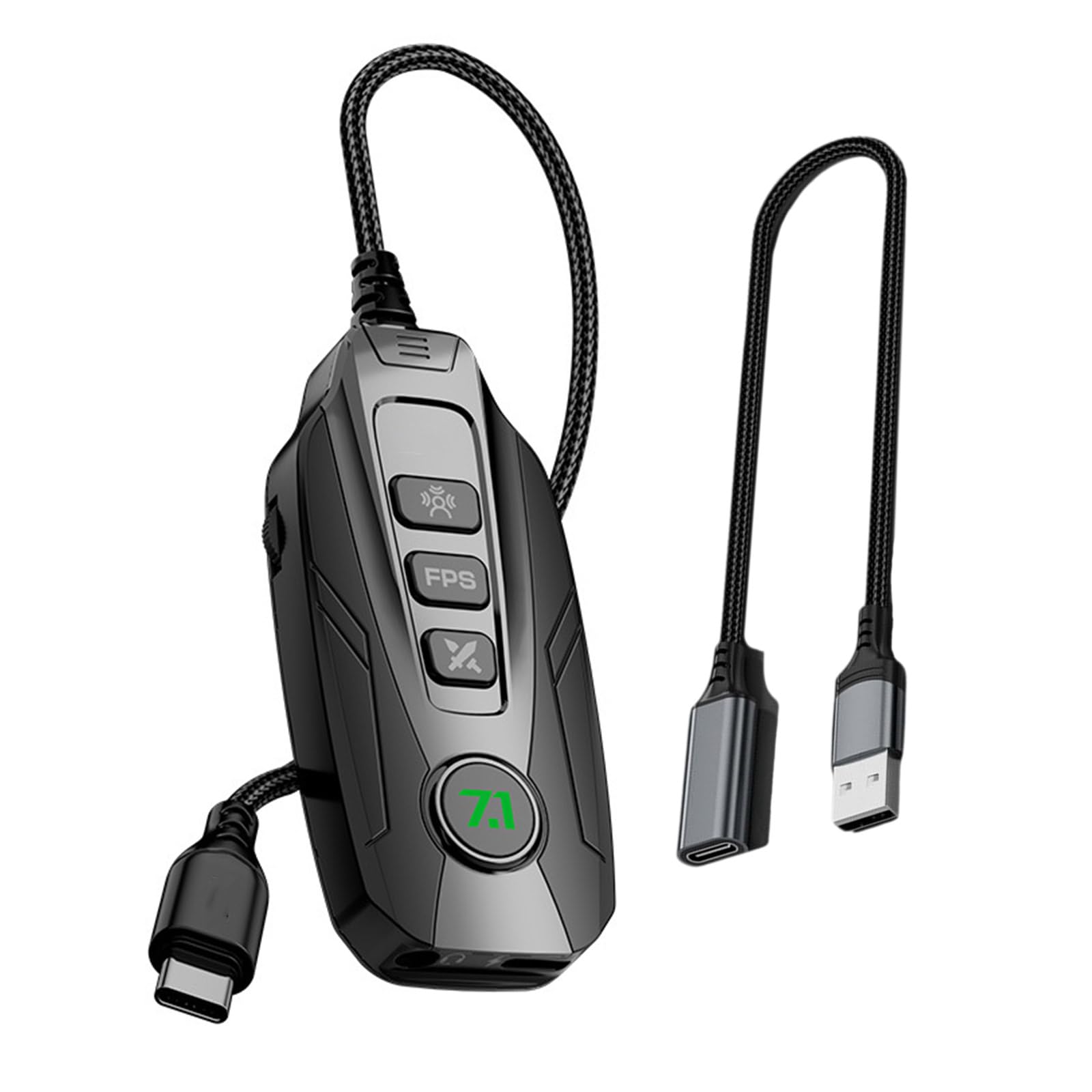 Tarjeta de sonido externa USB pequeña de 7.1 canales para juegos para computadora, portátil, tableta con juegos envolventes