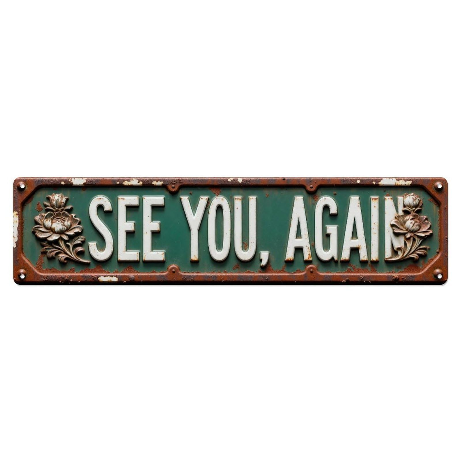 Iageret Vintage Love You Bye Metal Tin Sign Retro Wall Decor, Bar Garage Cafe Kitchen Home Wall Art Poster Decoration 4X16inches