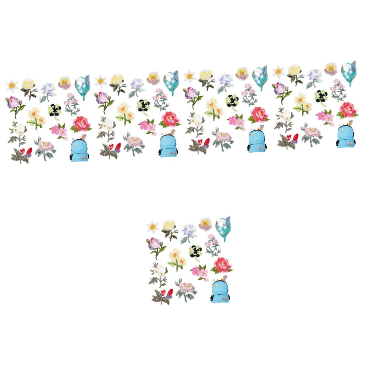 Gadpiparty 5 Set Patch Di Gilet Floreale Cucire Applicazioni Abbellimenti Cucita Impiombata Stiro Toppe Per Borse Applique Per Abbigliamento Toppe Per Cappelli Filo Da Ricamo 14 Pezzi*5