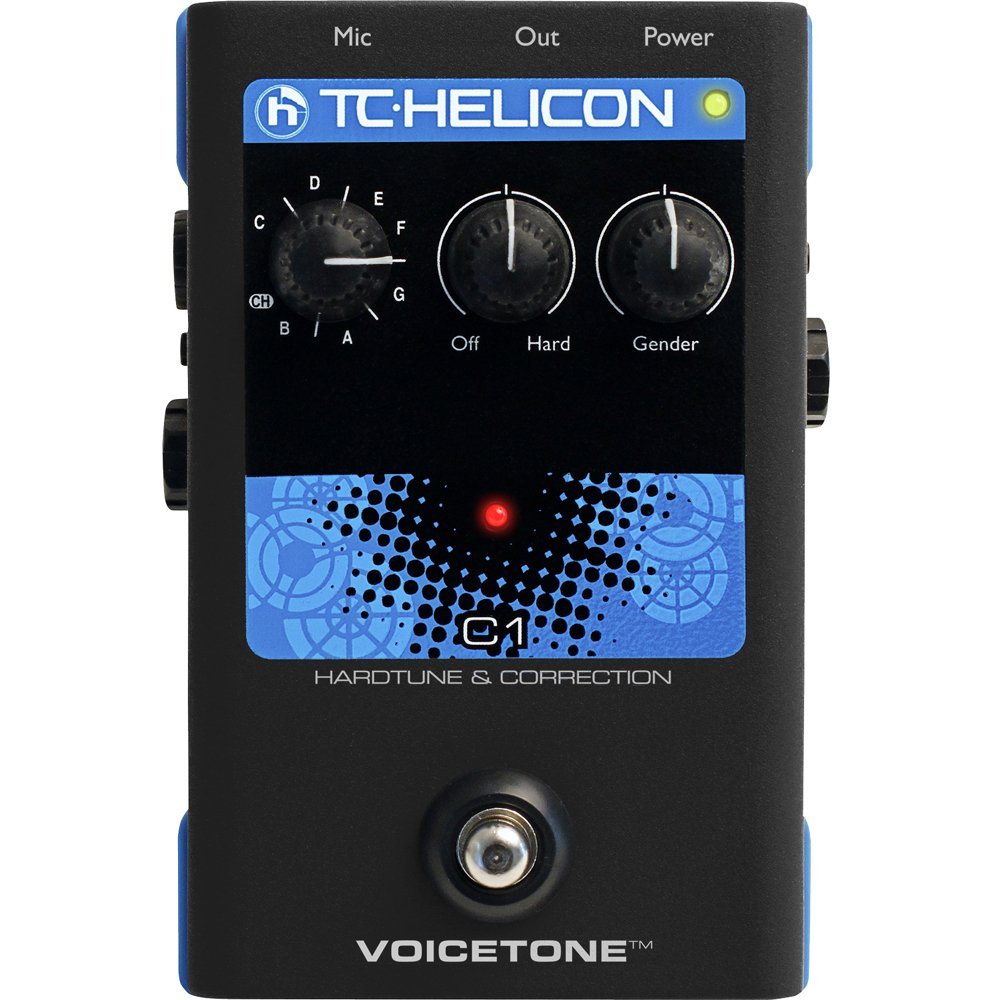 TC Helicon VoiceTone C1 Hardtune und Korrektur Pedal - Blau - HardTune Effekt - Vocal Effect Pedal