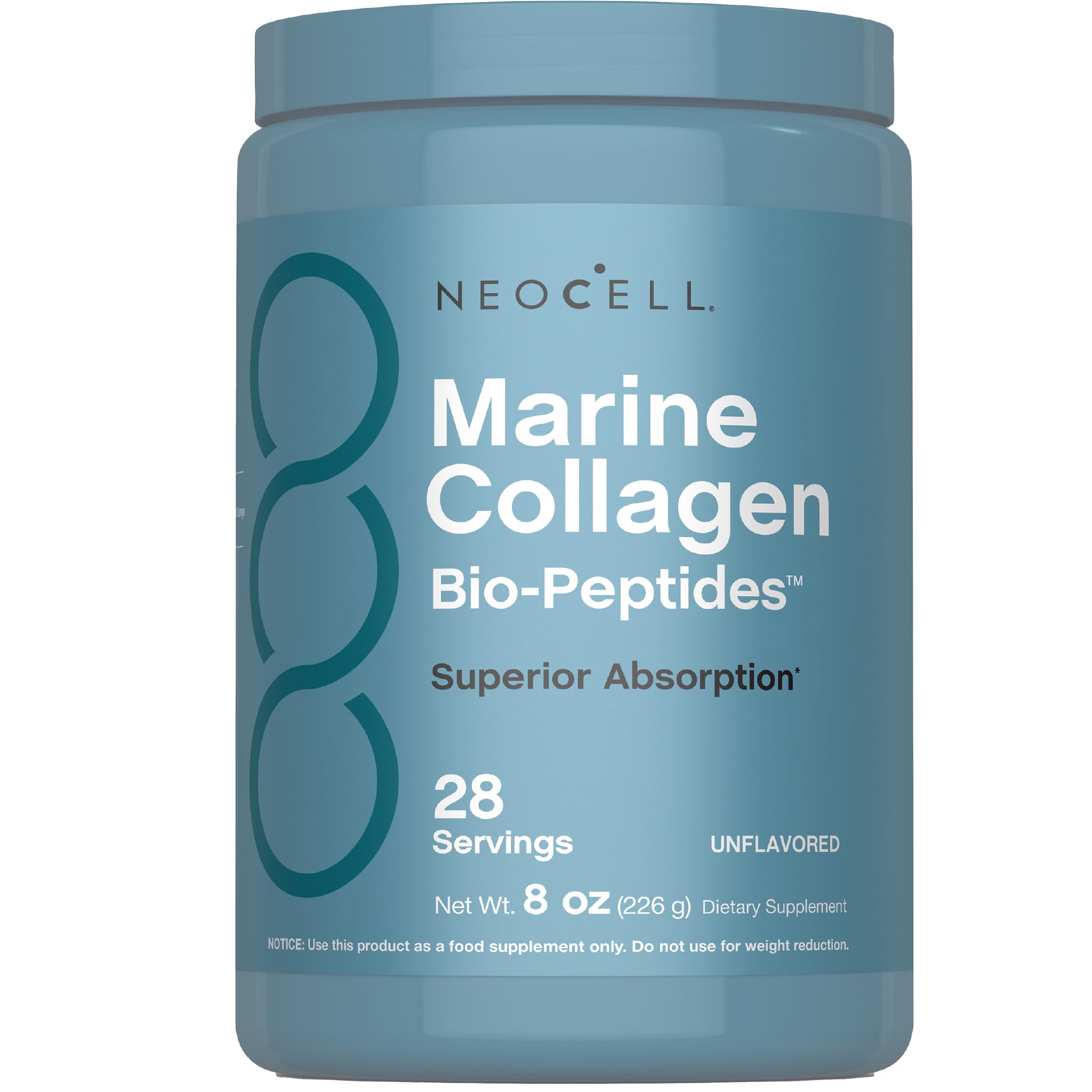 NeoCell Marine Collagen Peptides Powder | 8 oz | Unflavored