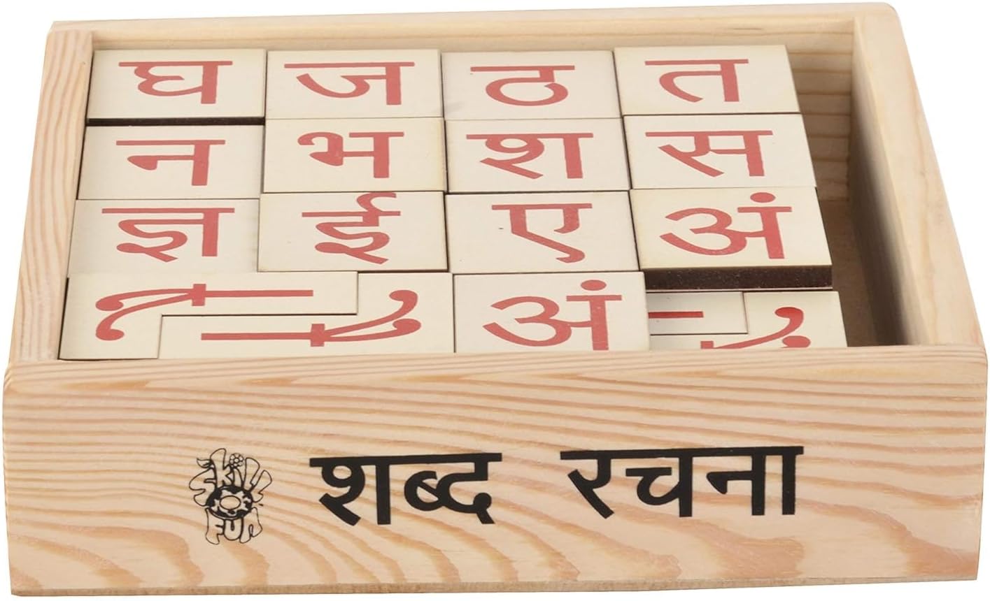 Skillofun Hindi Alphabet Board Game for 3+ Year Old Kids | Alphabets For Kids Learning | Wooden Toys For Kids Learning Hindi Alphabets | Educational Toys For Kids 3-7 Years Old | Wooden Puzzles
