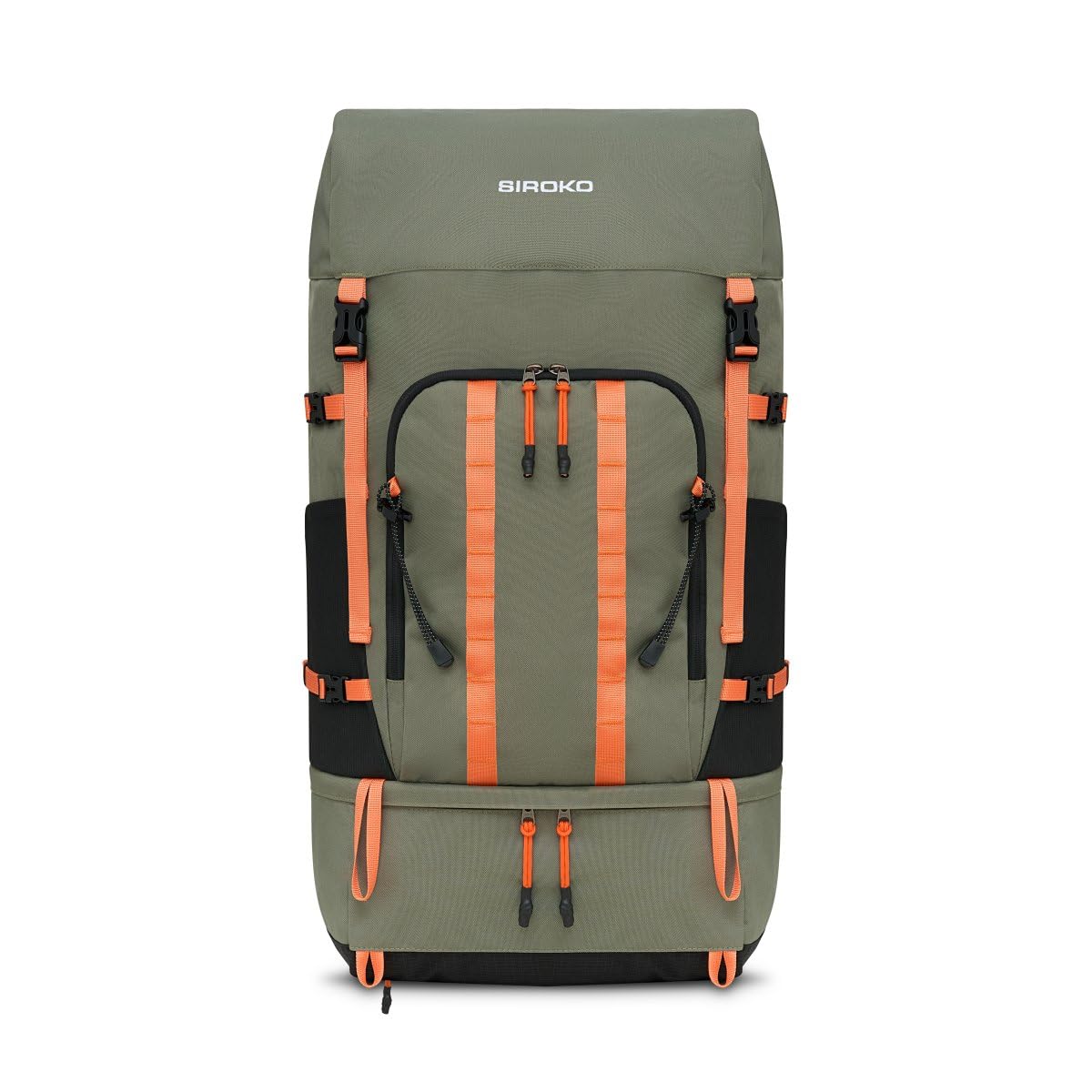 SIROKO Mochila montaña 50L Funda Impermeable Senderismo Venture 50 Green Verde