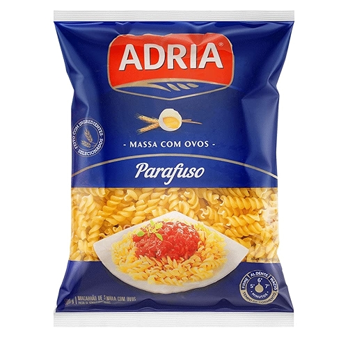 Adria Massa C/Ovos Parafuso 500G