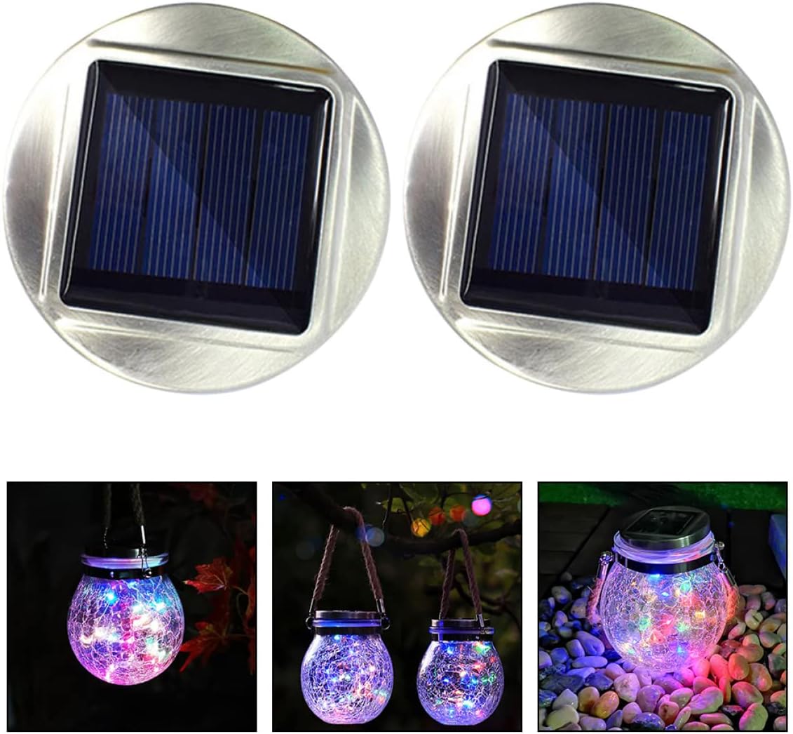 Uonlytech 6pcs Solar Replacement Tops for Jar Lights Solar Jug Lid Accessories for Outdoor Garden Decor Efficient Parts for Lanterns and Patios