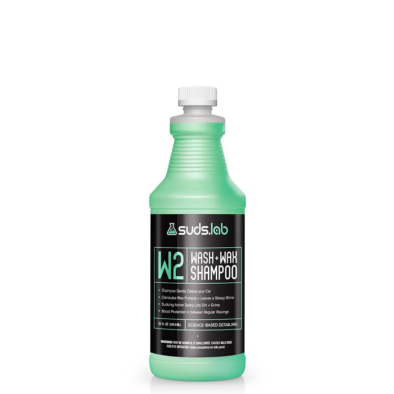 Shampoo Automotivo com Cera de Carnaúba suds.lab W2 para Lavagem e Brilho 946 mL