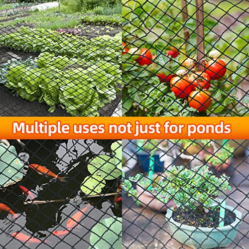 N/C Pond Netting Kit 15X20 Feet Koi Heavy Duty Woven Fine Mesh Garden Pool Cover Skimmer Net For Leaves, With 14Pcs Stakes, Protect Fish From Cats, Birds, Leaves Ls-Ctw-G1520 #TOP6