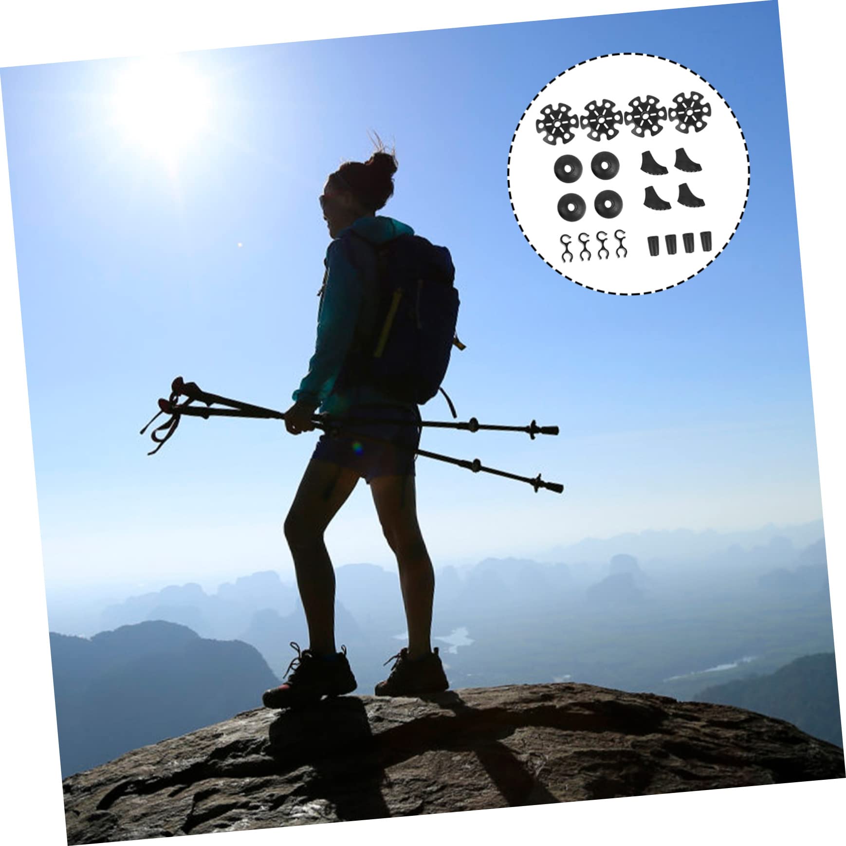 Sosoport Wanders Töcke Zubehör Spitzenschutz Für Trekkingstöcke Wandern Wanderausrüstung Trekkingstöcke Zubehör Austausch Der Polspitze Trekking Wachen Plastik Black