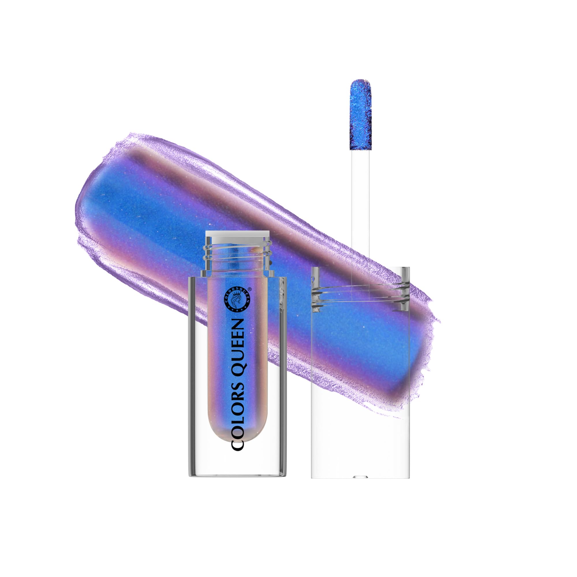 Colors Queen Multichrome Liquid Eyeshadow | Long Wearing & Highly Pigmented Eyeshadow with Metallic Finish | Transfer Proof & Smudge Proof Liquid Eye Shadow for Eye Makeup (08 - Pole Star)-image-35