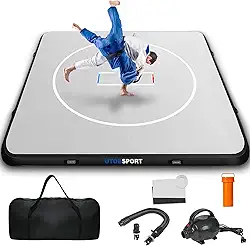 Tapete inflável de luta livre, tapetes de Jiu Jitsu, tapete de treinamento de pouso de PVC dobrável para academia em casa BJJ, MMA, artes marciais, boxe, luta e judô