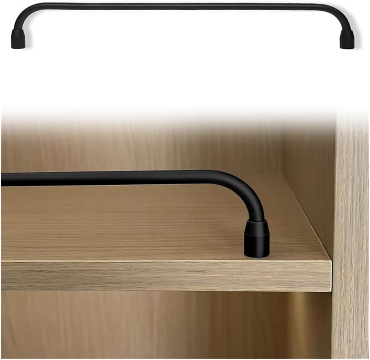 Gold Metal Shelf Guard Rail for Cabinets & Shoe Racks, 42.5" Hanging Fence for Kitchen Storage, Durable Cabinet Safety Bar, Organizer Accessory for Home Decor
